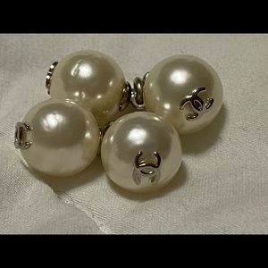 Chanel pearl french cuff links